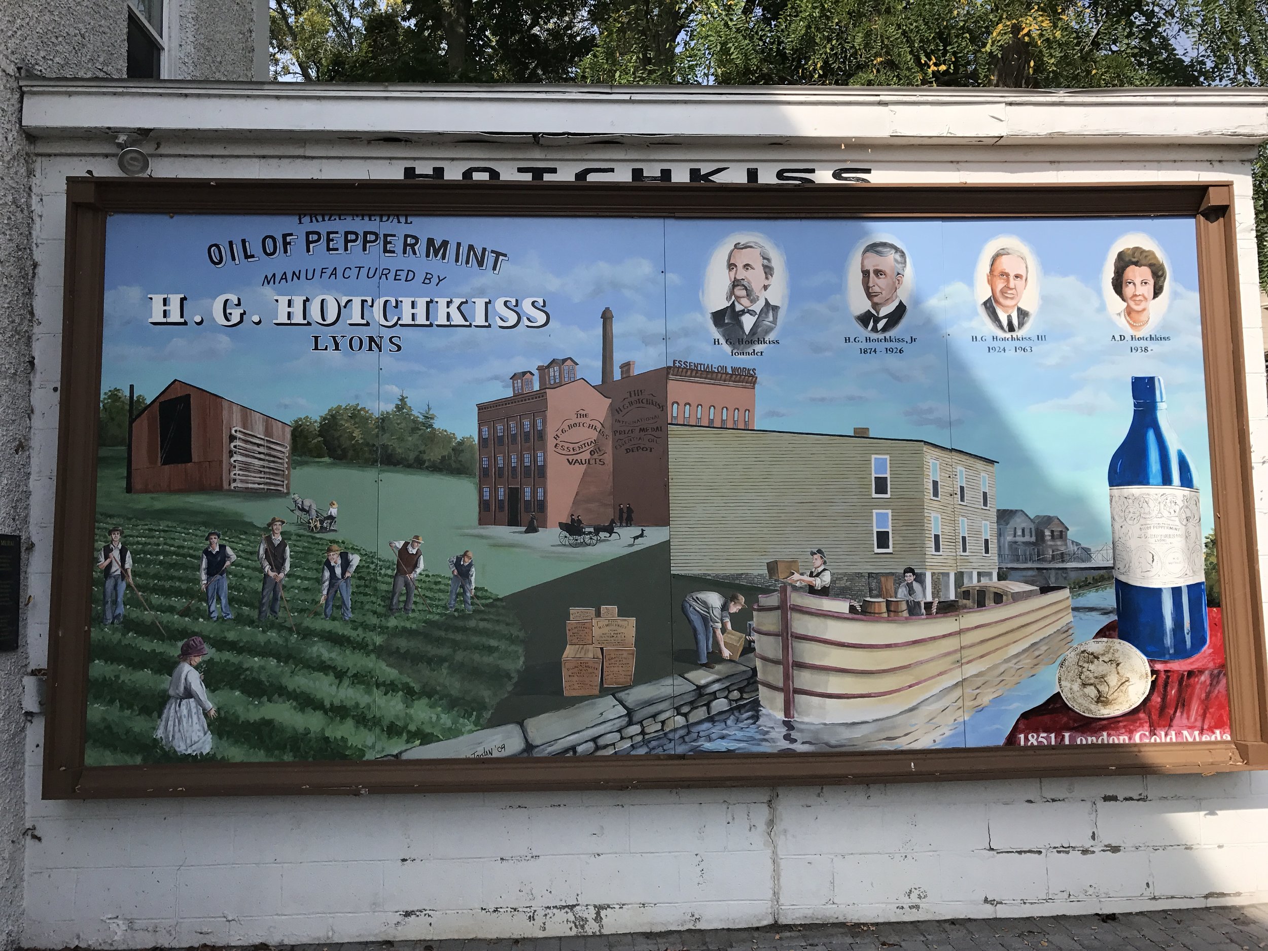 Peppermint Mural, in the location of an old peppermint processing operation