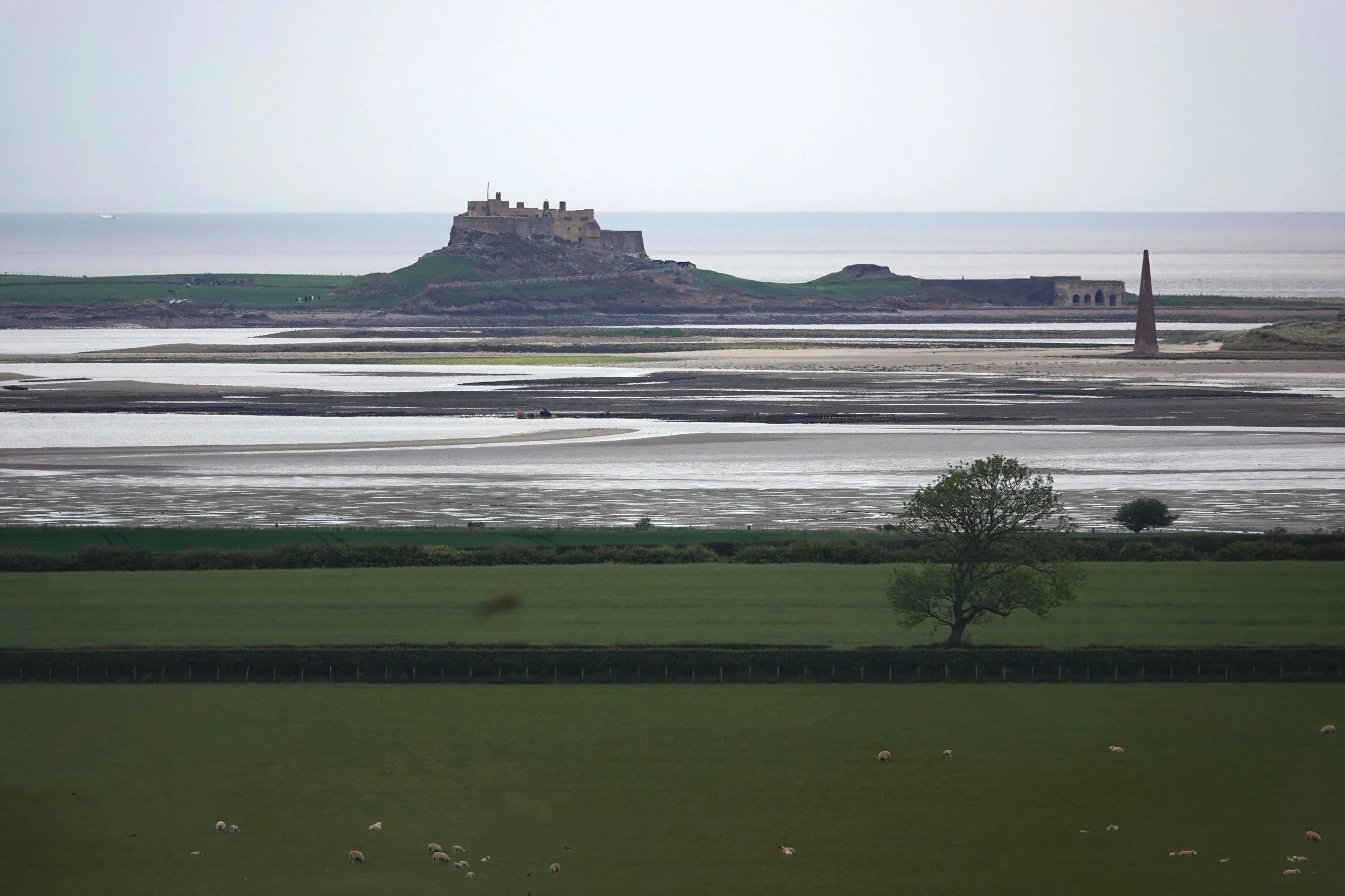 View of Lindisfarne Castle on Holy Island