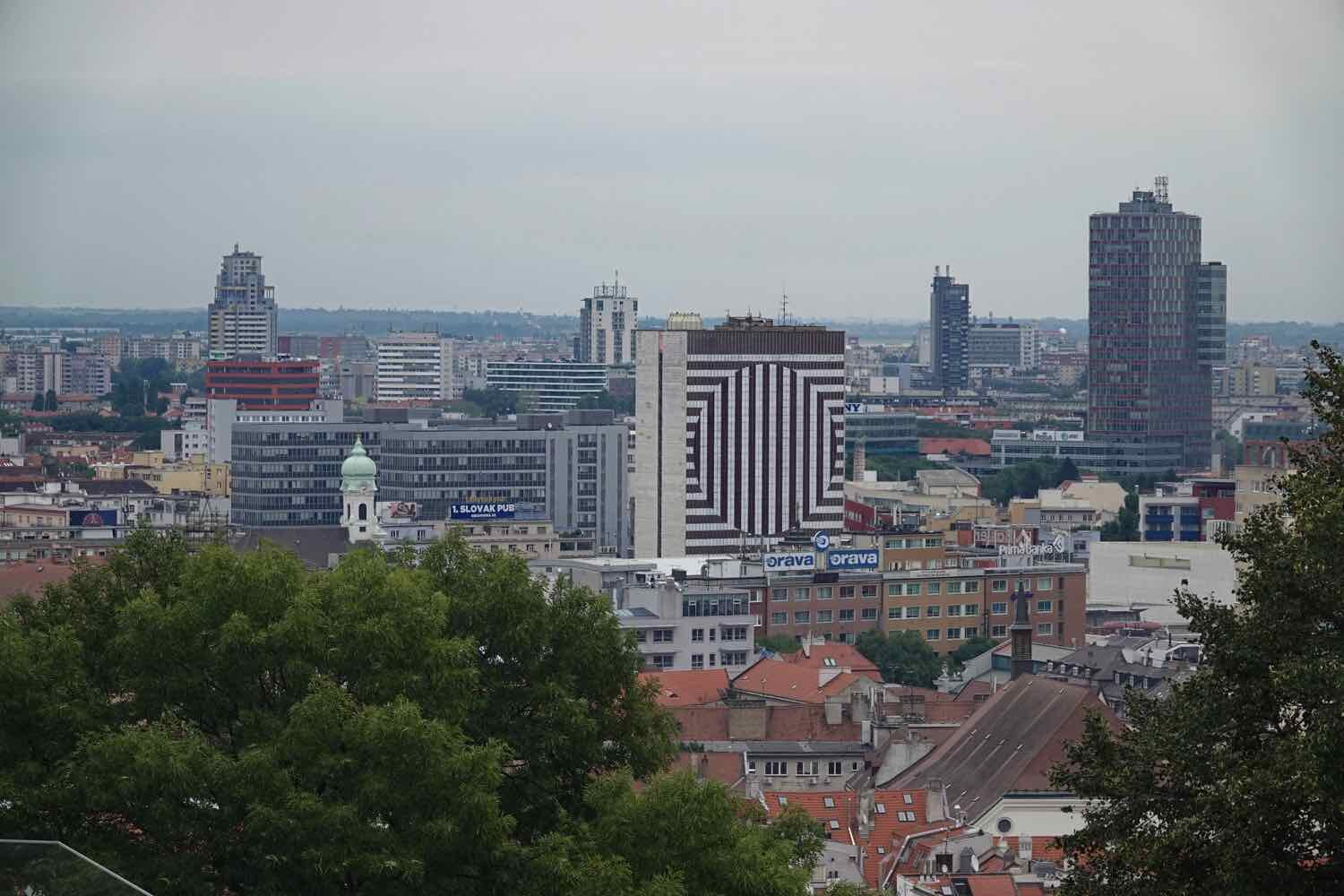 Modern Bratislava, across the Danube