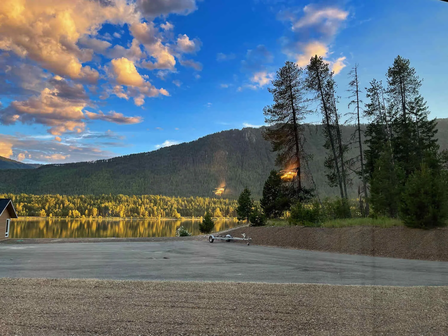 Bull River view from motel window