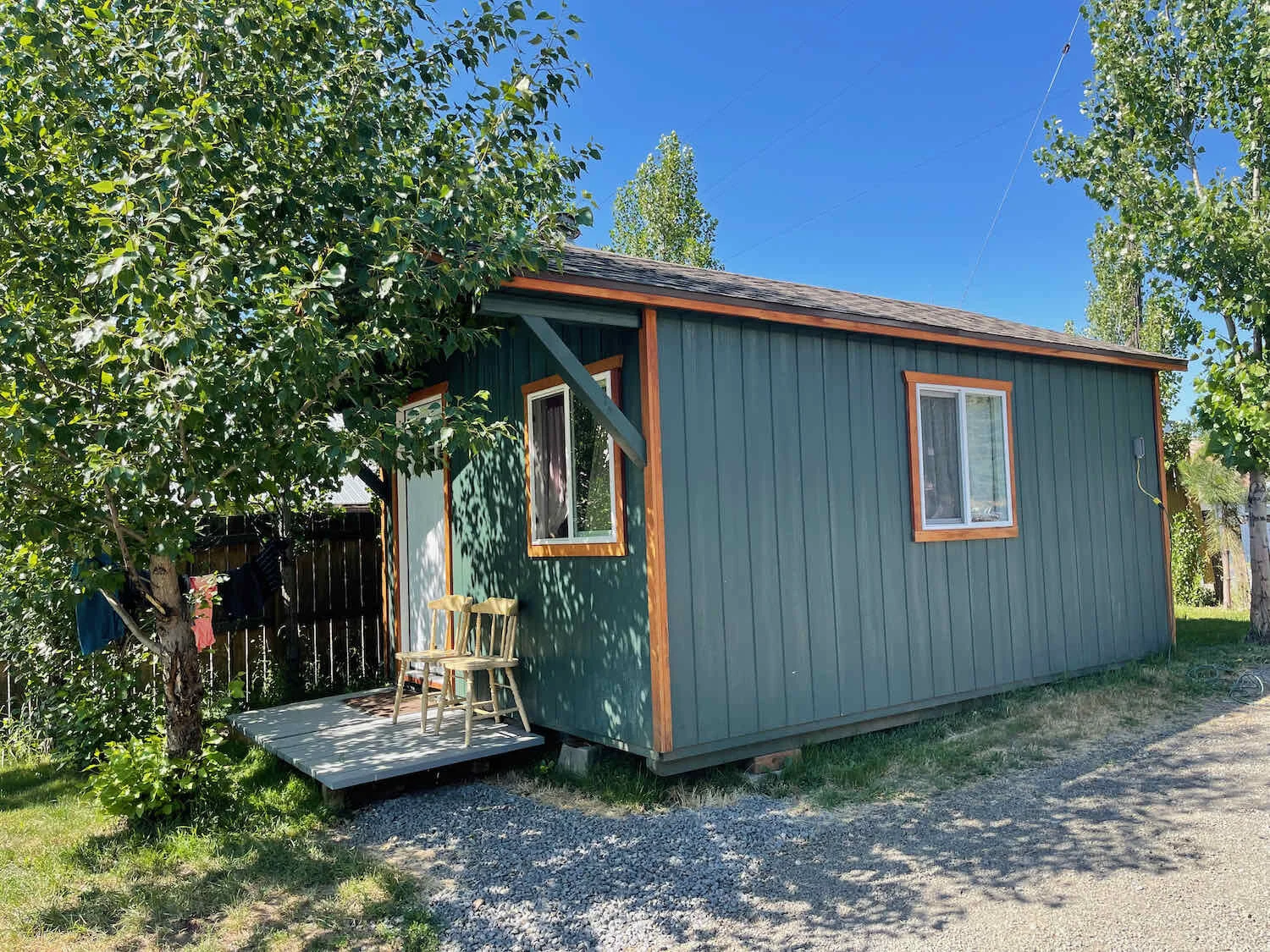 Our little sanctuary at the Rider’s Rest Campground. There’s only one cabin, and we were lucky enough to snag it for a few days. Elk City, Idaho, USA. Copyright © 2019-2021 Pedals and Puffins.