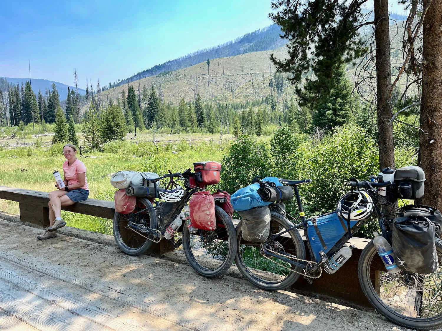 Resting on the shady bridge