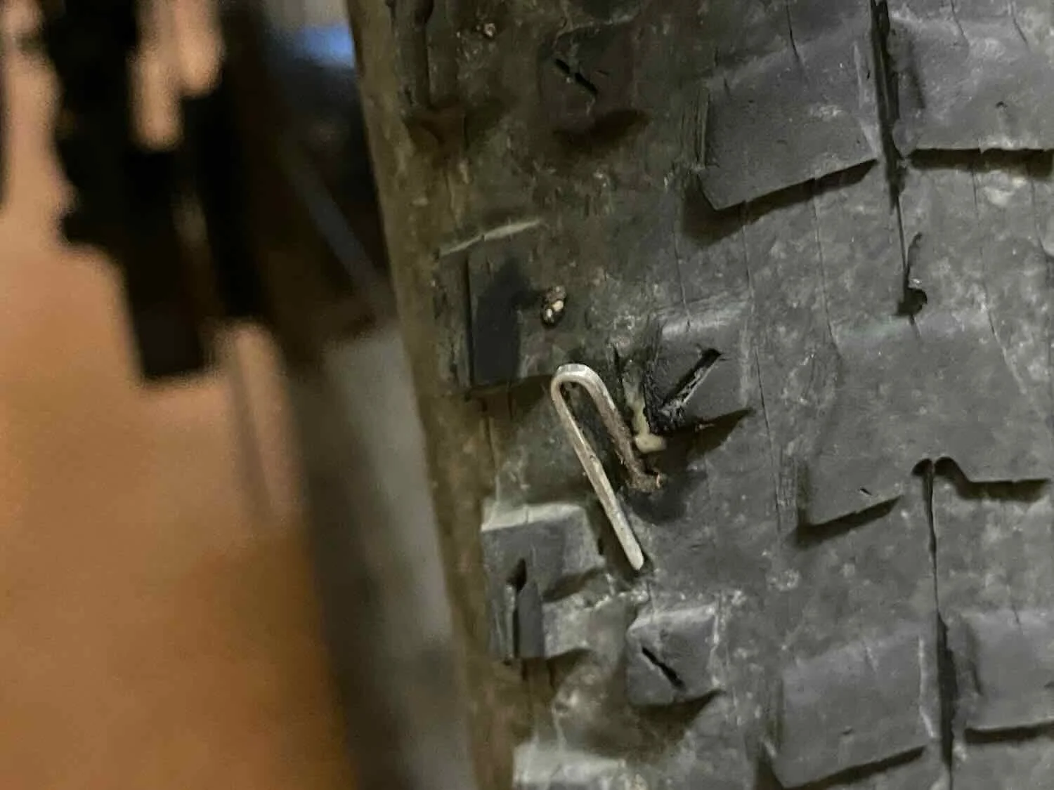 There's the reason this tire went flat