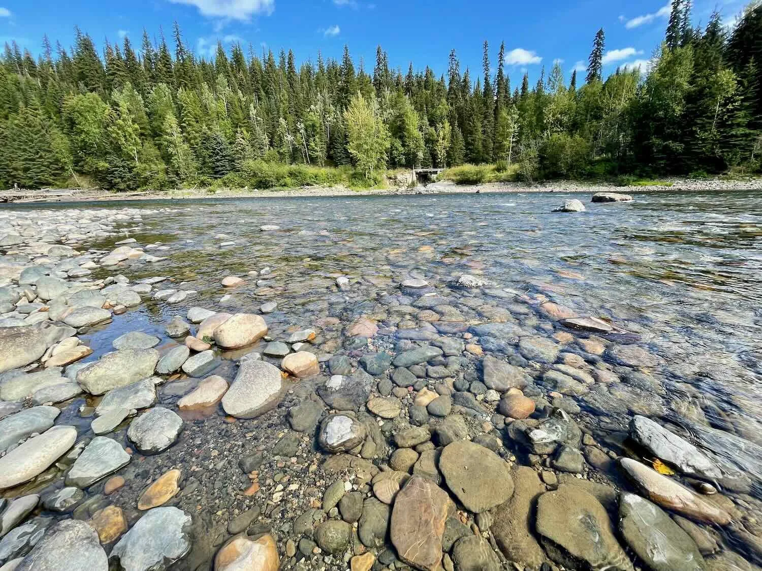 The clear waters of the Bowron River