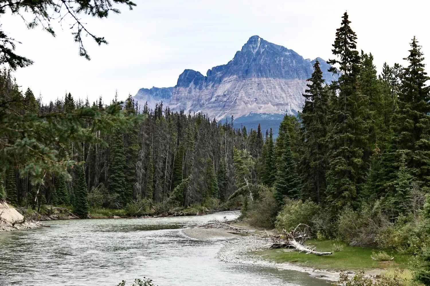 'Oreo Mountain' rises over the Fraser River