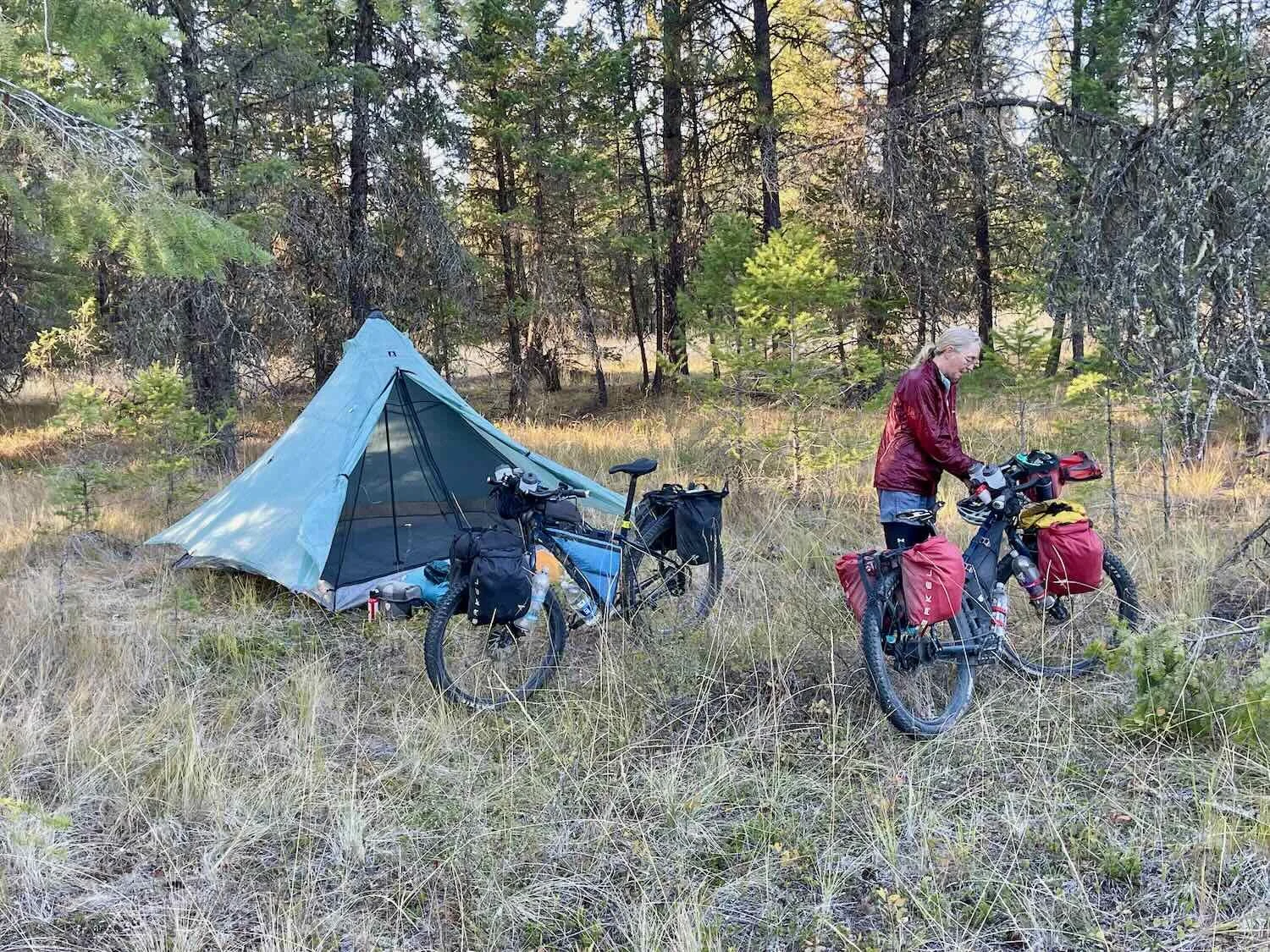 Our wild camp south of Canal Flats