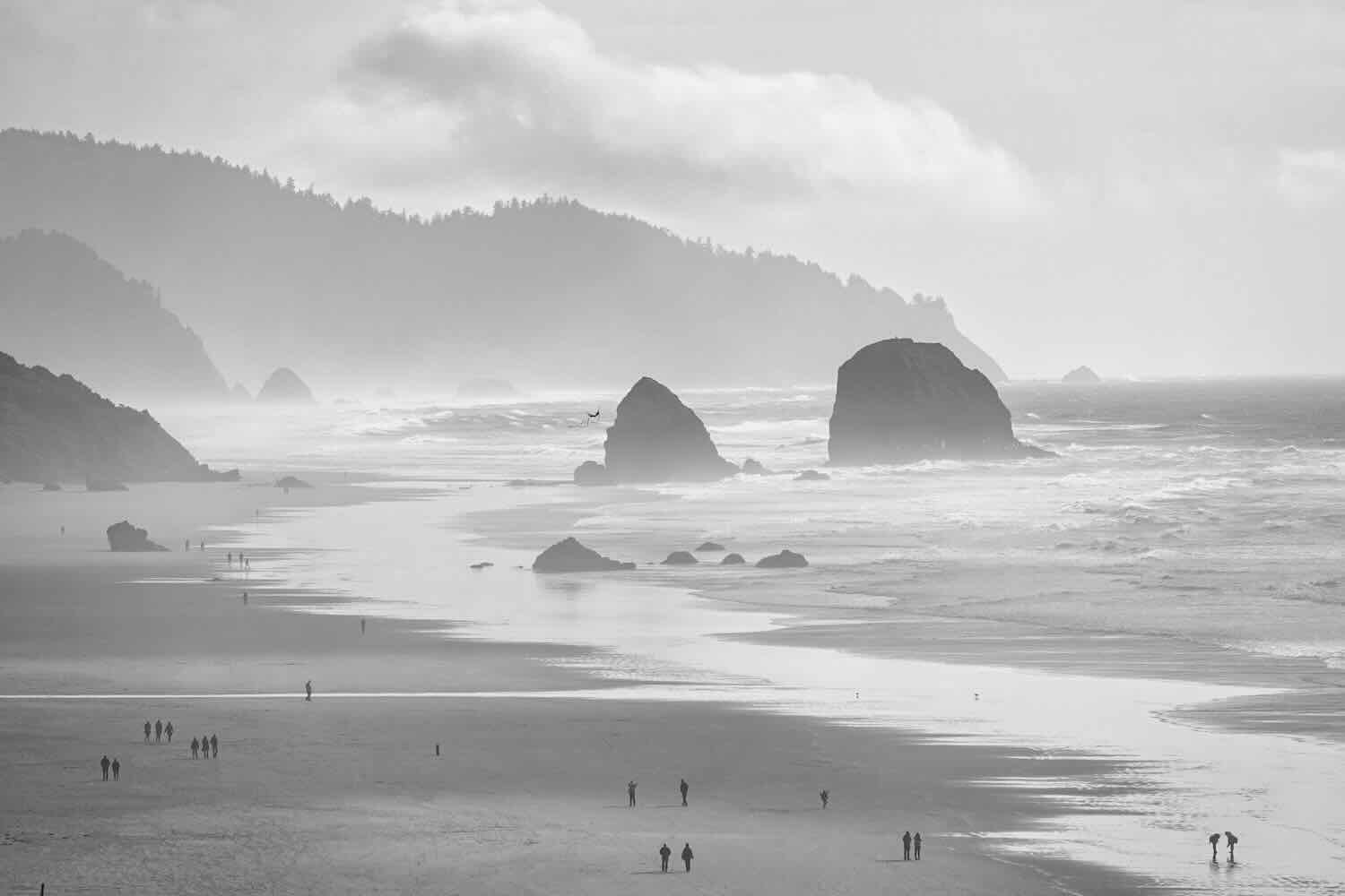 Ocean mist over Cannon Beach, Oregon