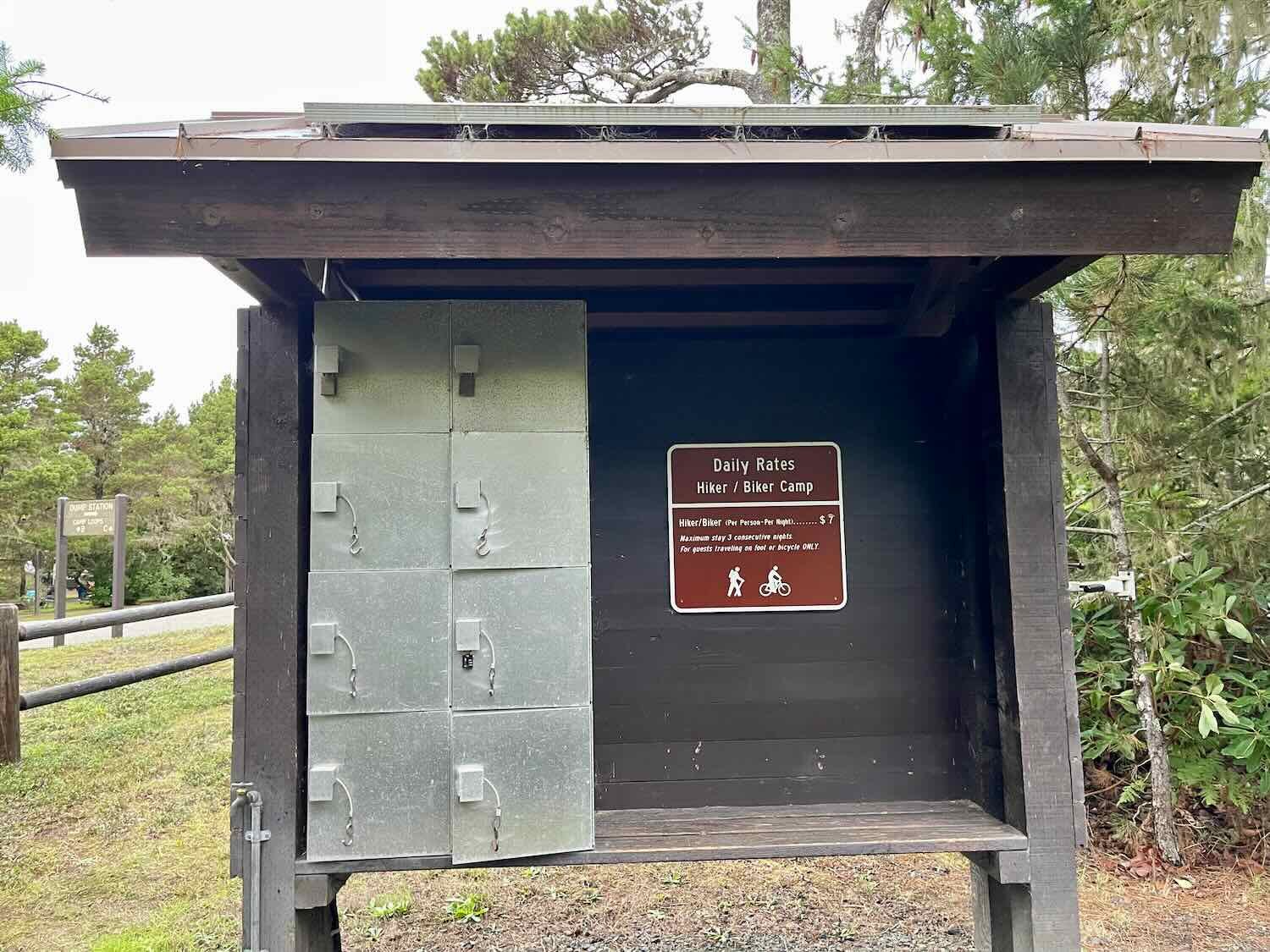 Each camper can have their own food locker with a charging station inside