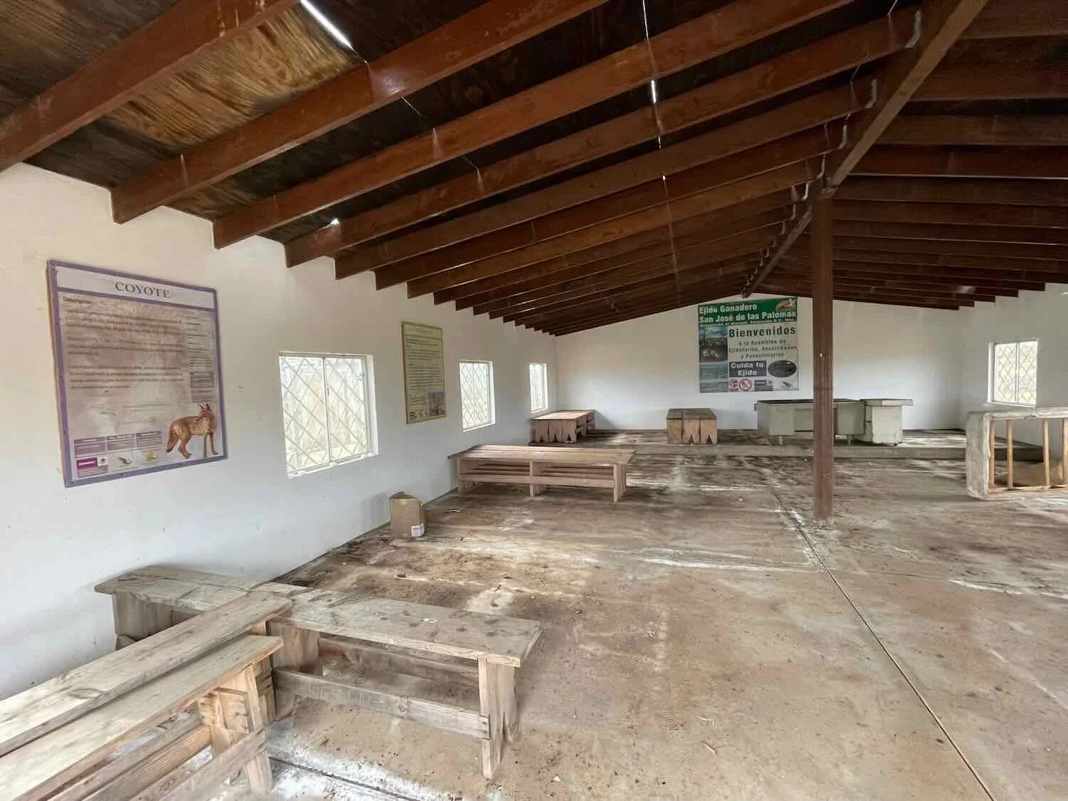 Inside the community center