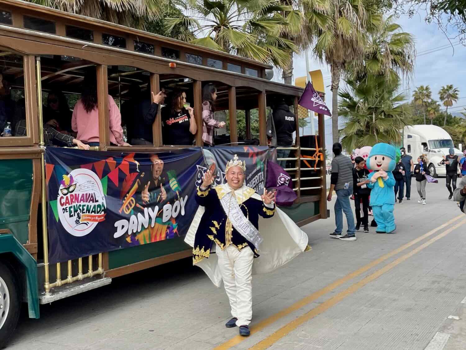 A local radio personality had his own float