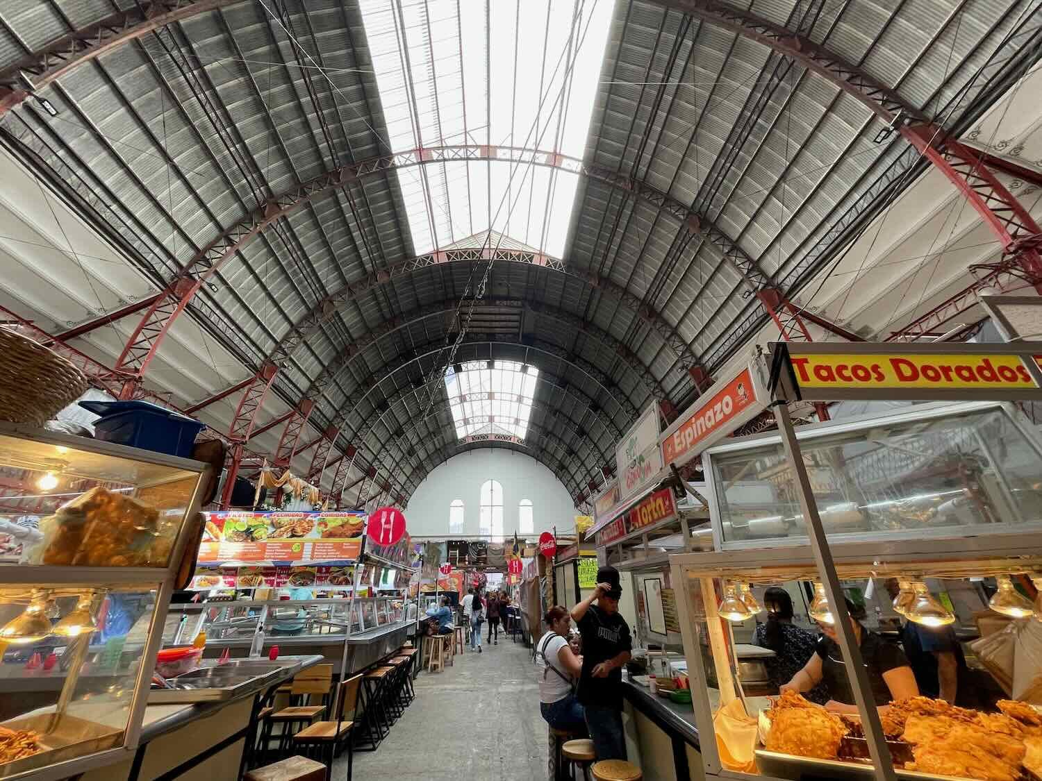 Mercado Hidalgo was originally designed to be a magnificent train station