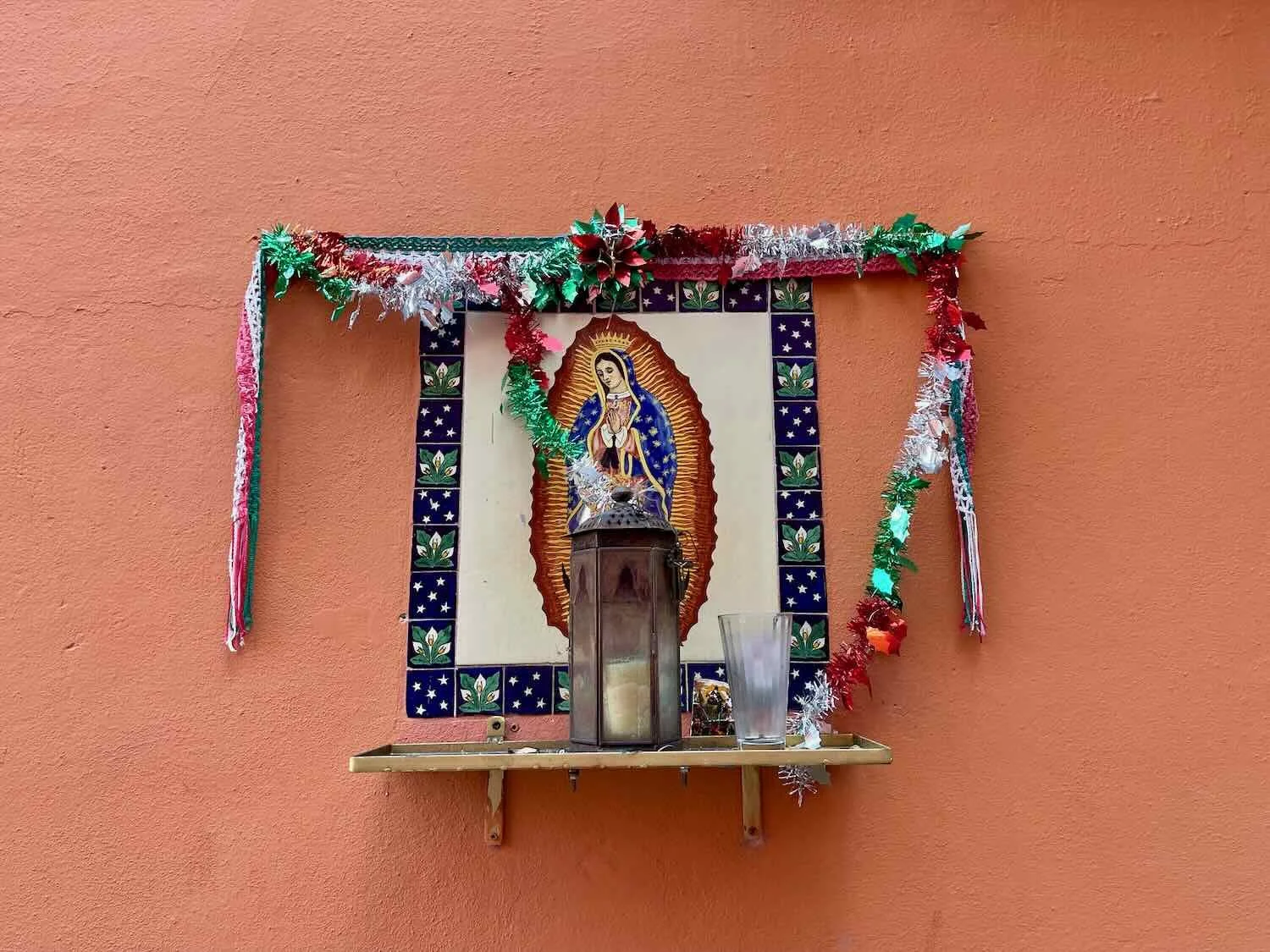 The image of Our Lady of Guadalupe appears everywhere