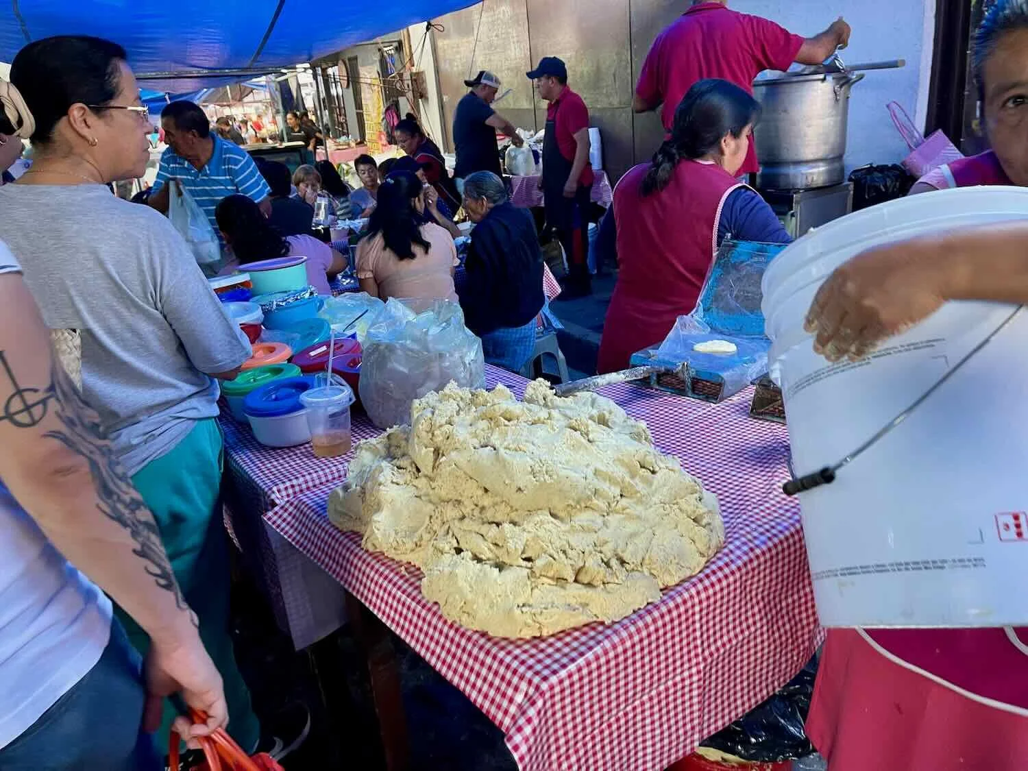 A pile of dough for fresh, handmade tortillas