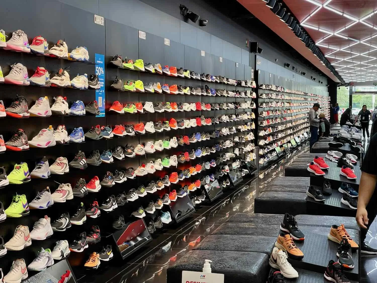 Endless rows of shoes