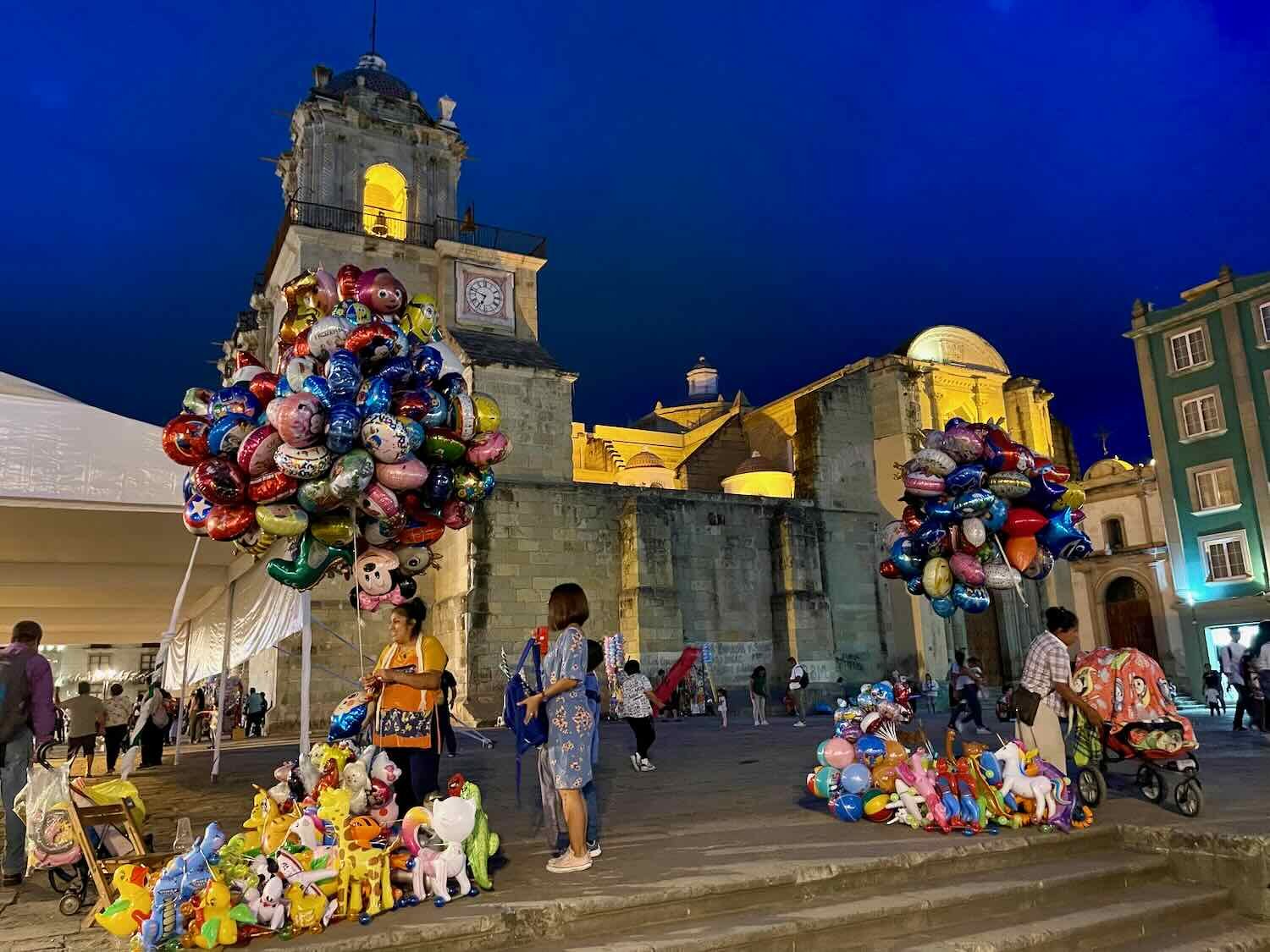 Every evening the Plaza de la Constitución was packed with people, and vendors hoping for a sale