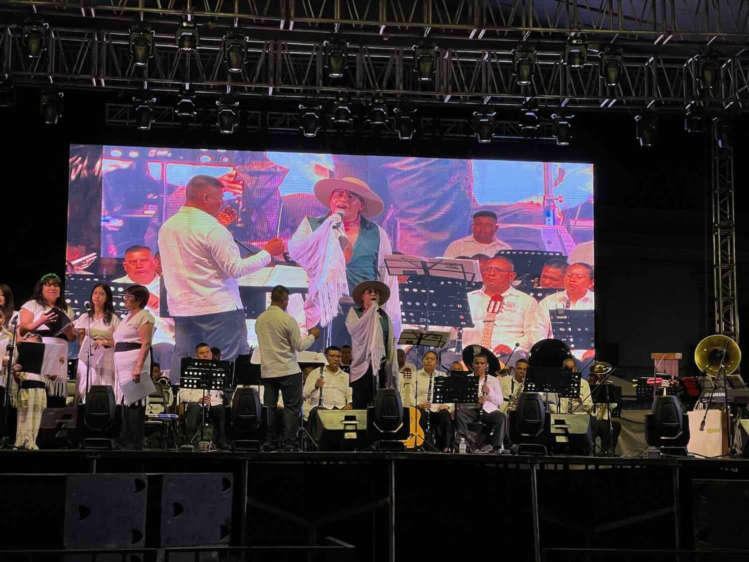 The night before Independence Day, a major concert took place in the central plaza