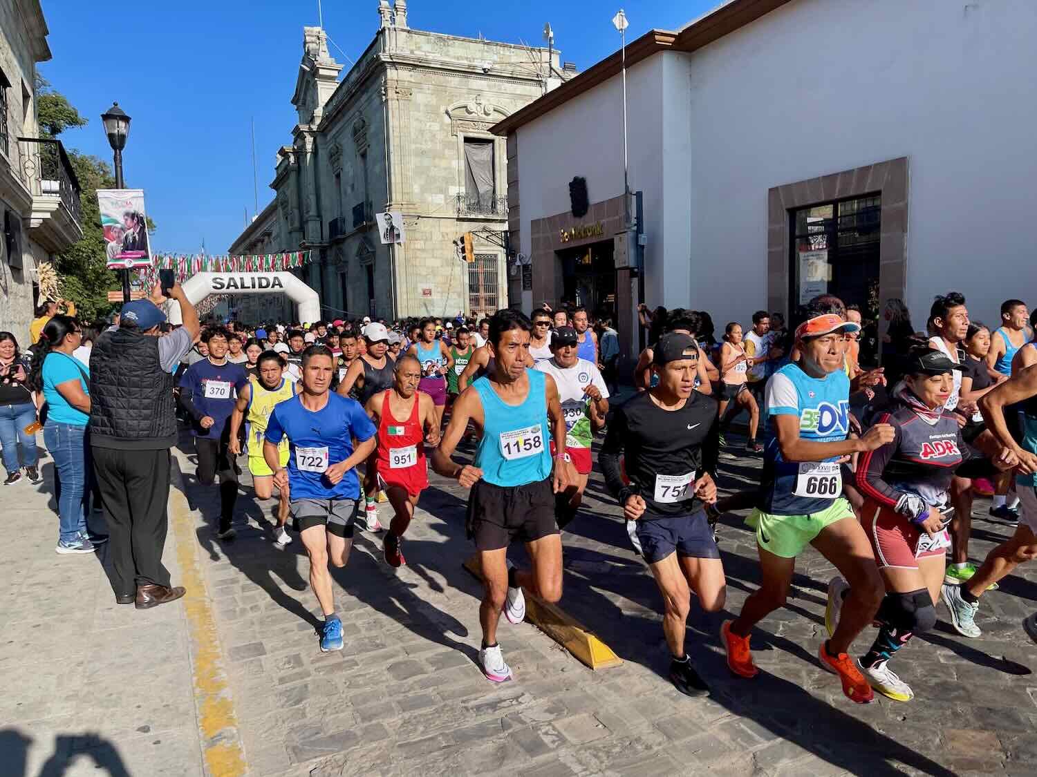 Runners in a 5K race