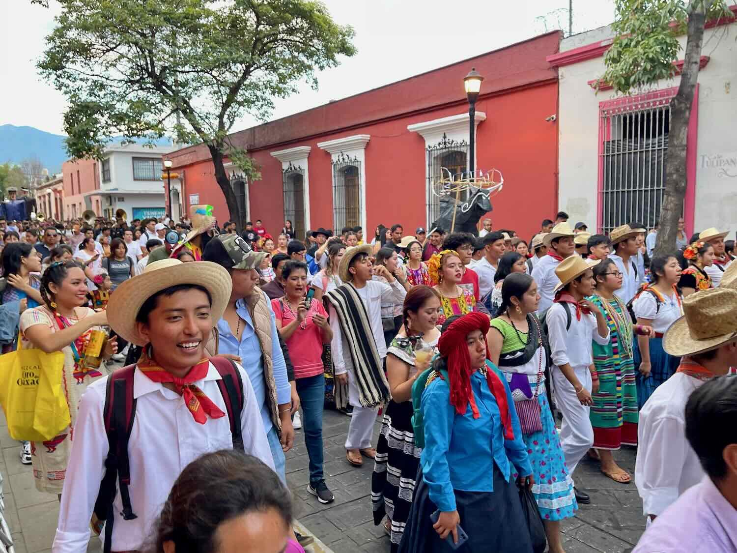 Folks from the different towns participated in the parade in traditional dress