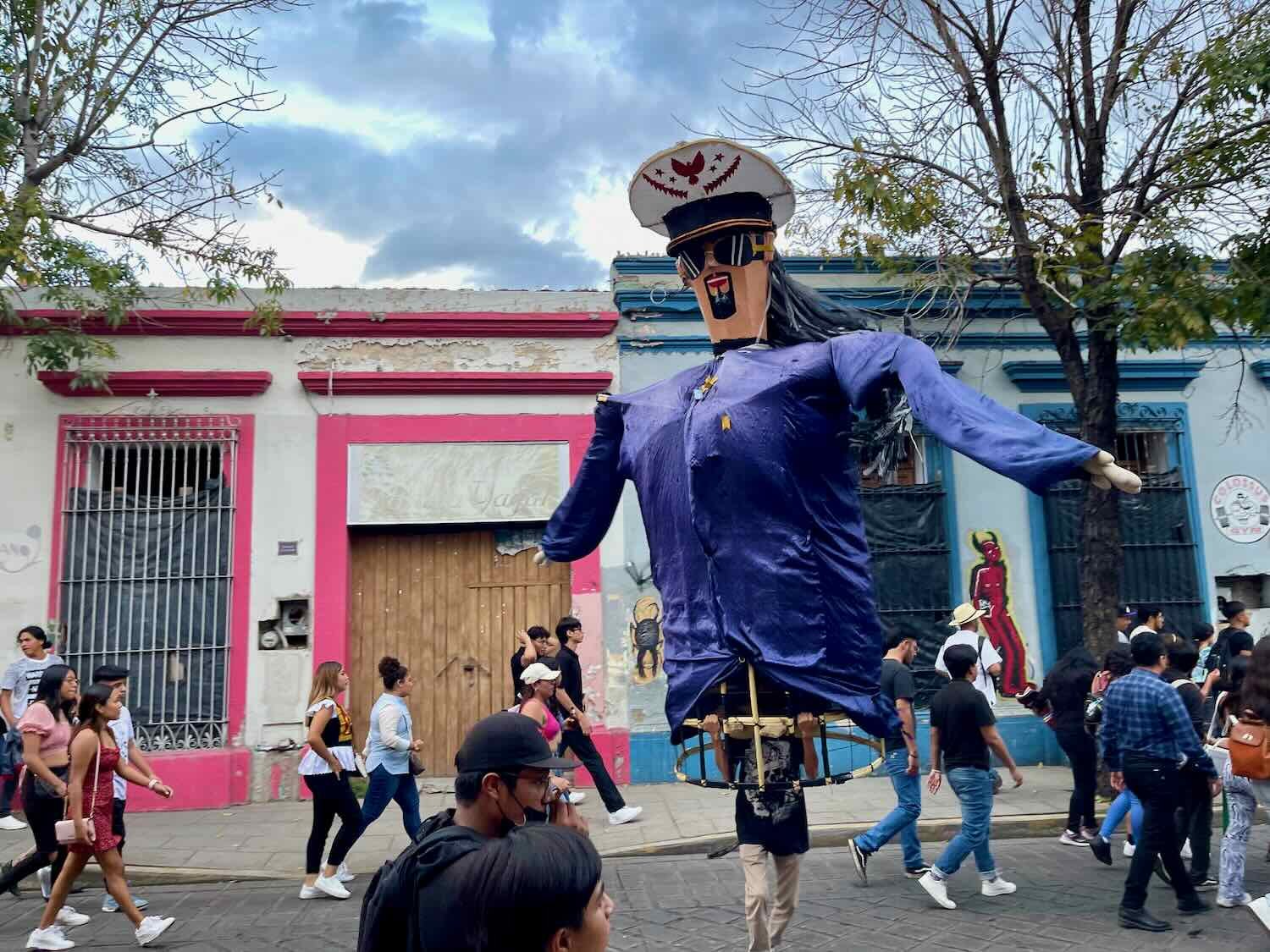 These "giants" spun in circles while they danced, spreading their arms wide in the air