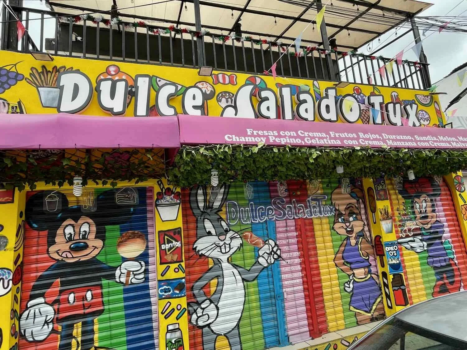Bugs Bunny and friends at a restaurant