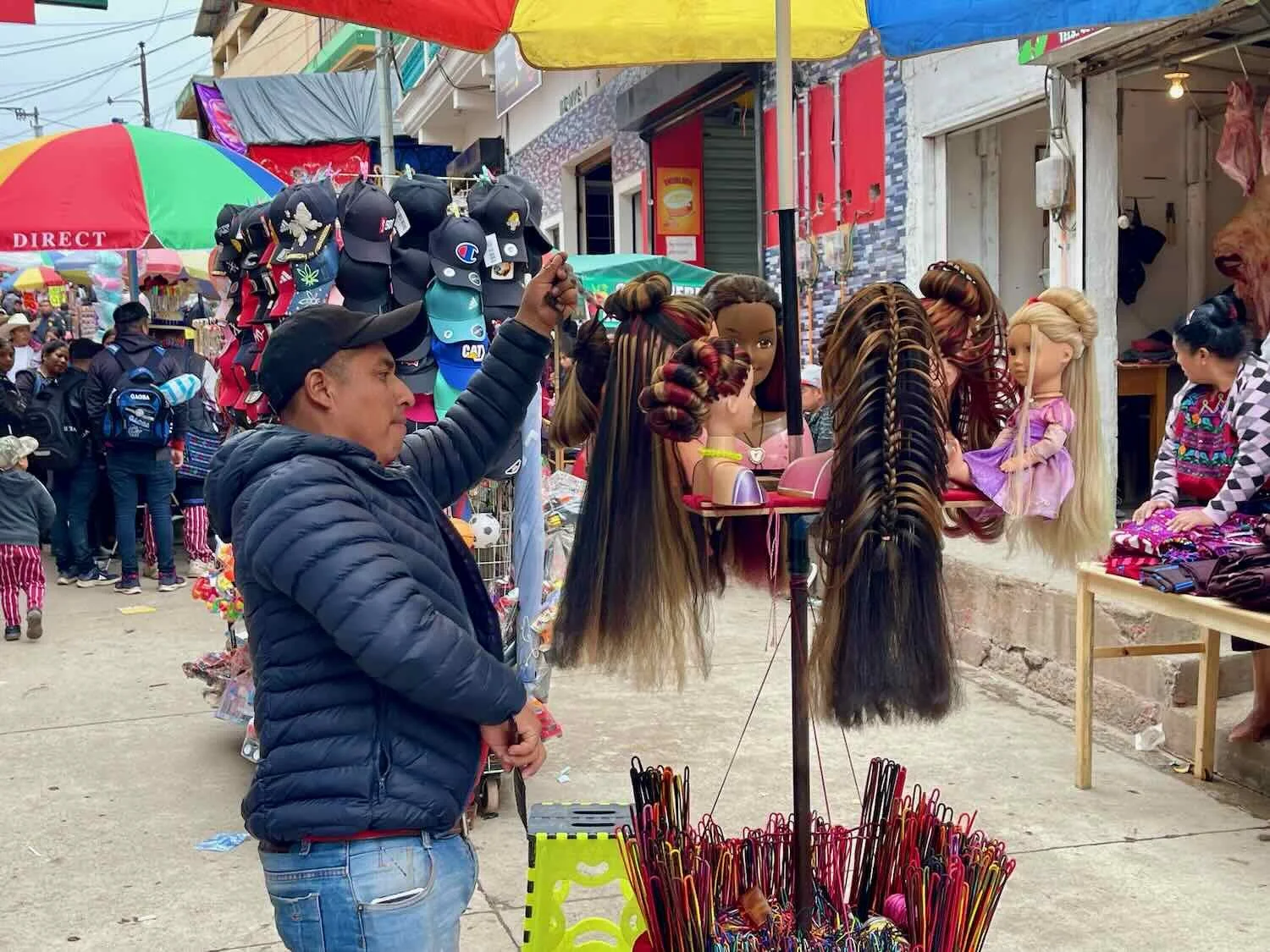 Dolls show off fancy hair styles