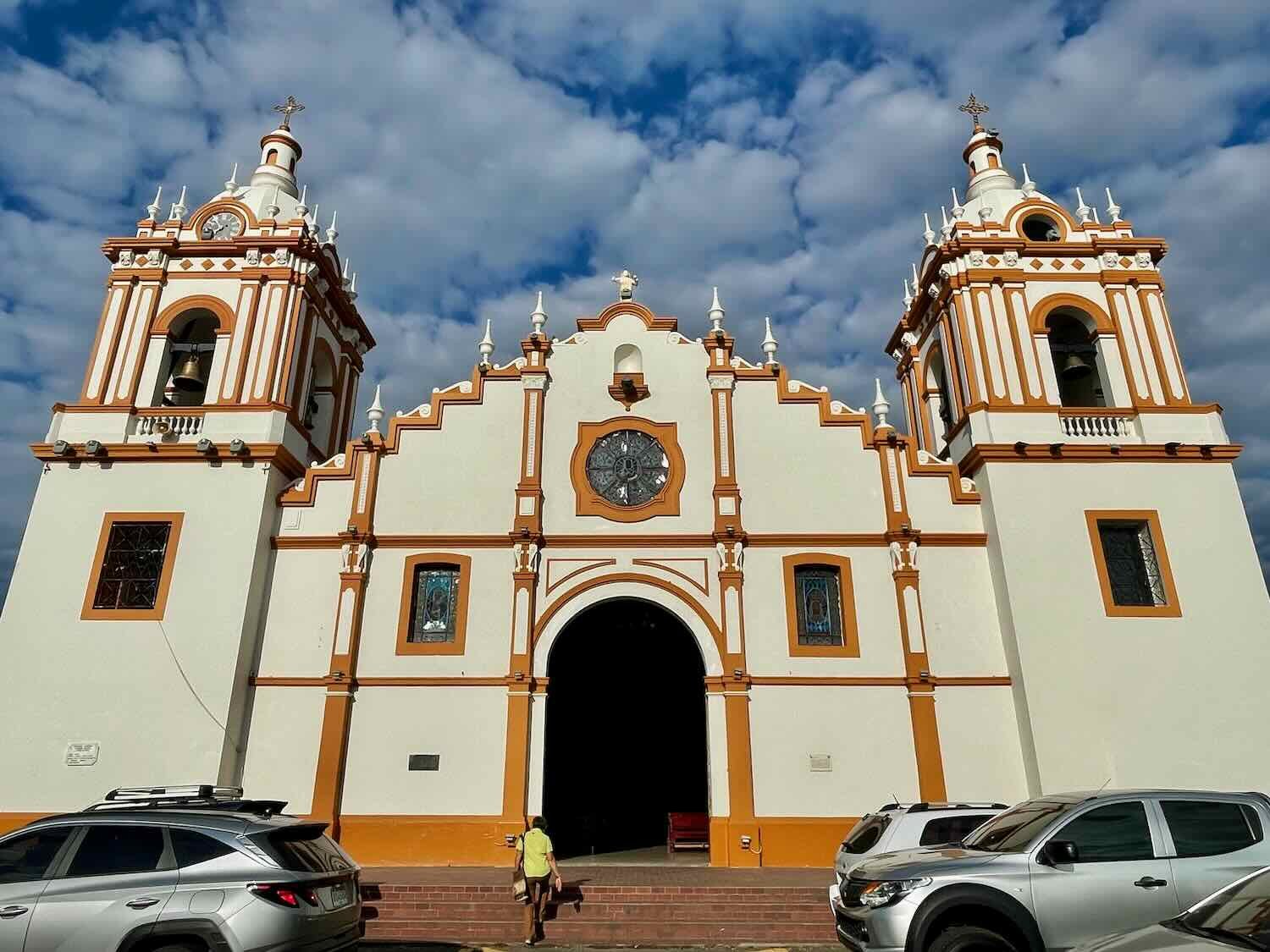 The attractive facade of the Cathedral of Santiago the Apostle