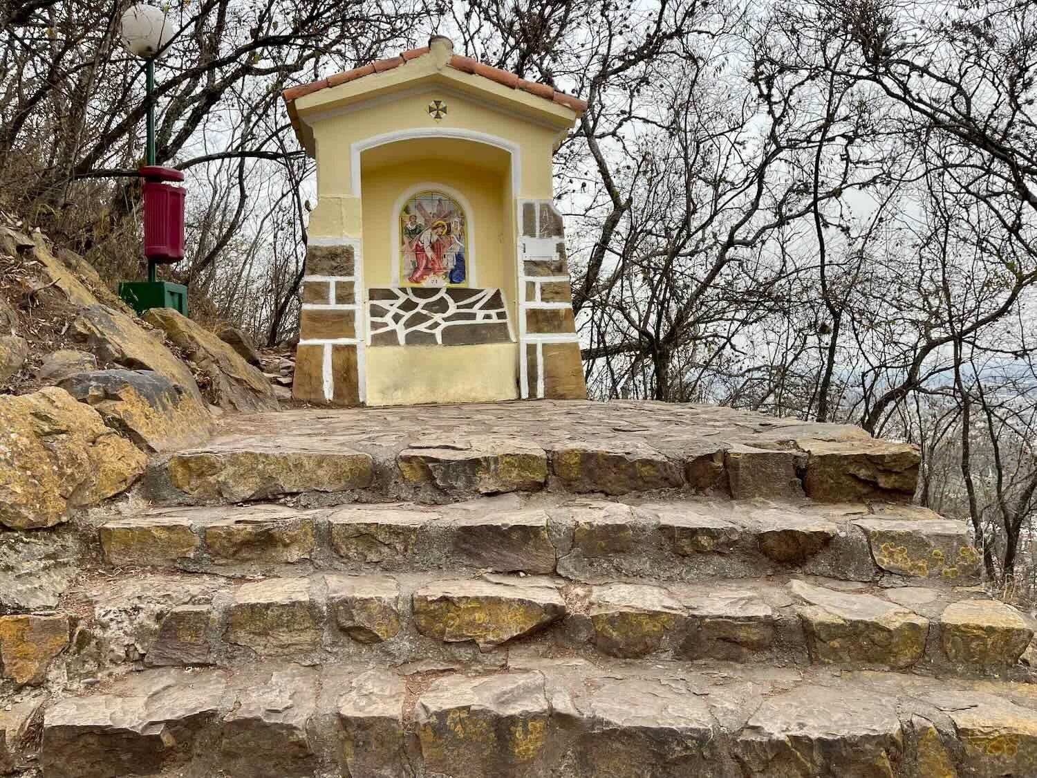 One of the Stations of the Cross on the path up San Bernardo Hill