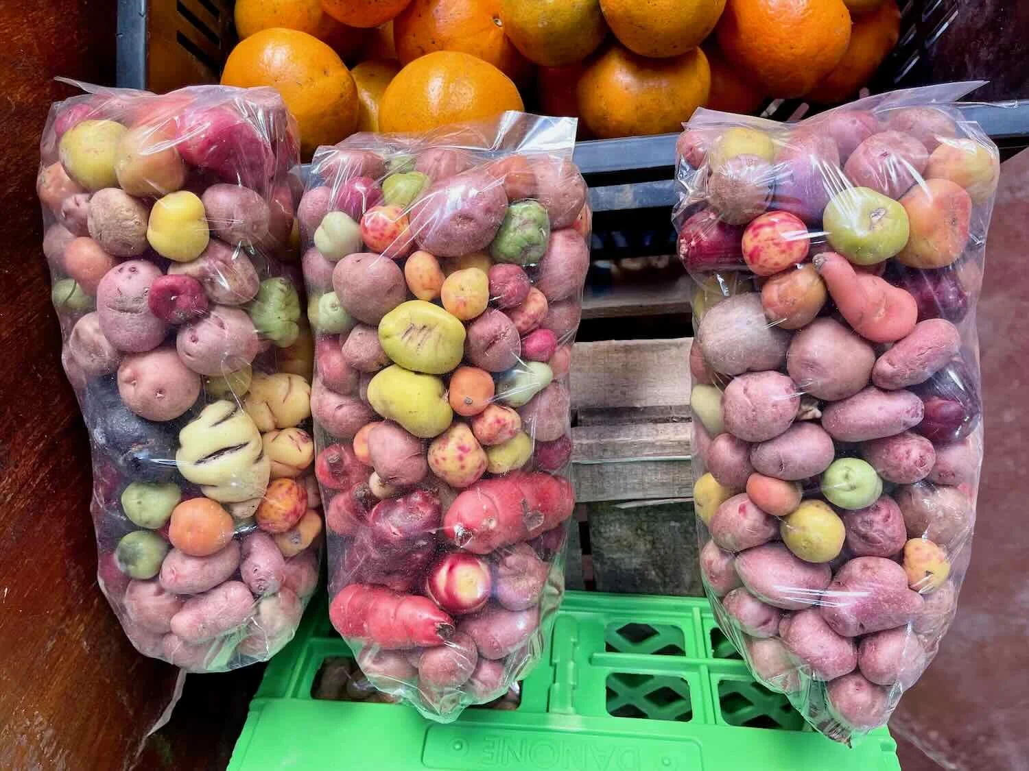 Papines (Andean potatoes) for sale