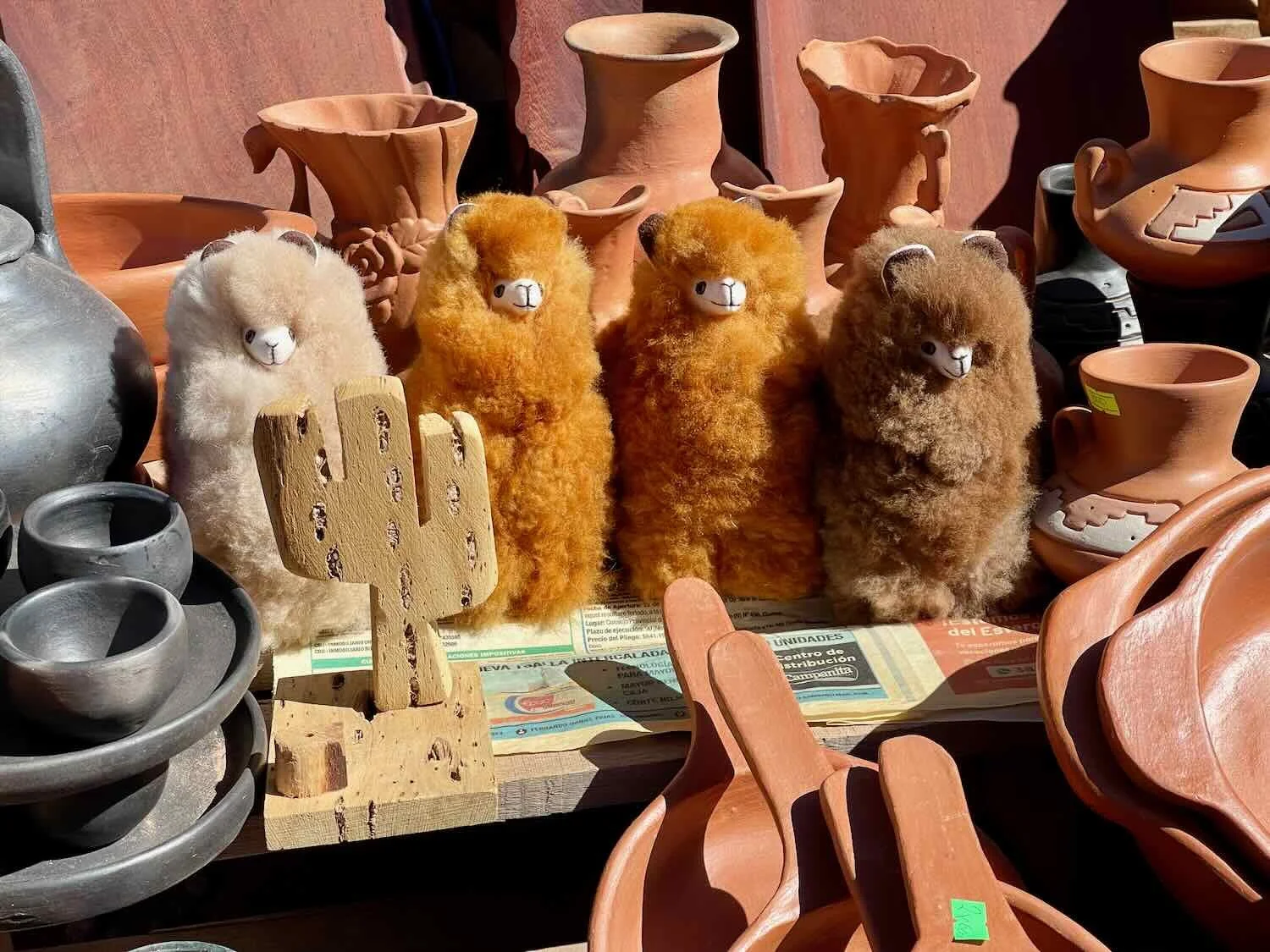 There are always a few llama souvenirs.