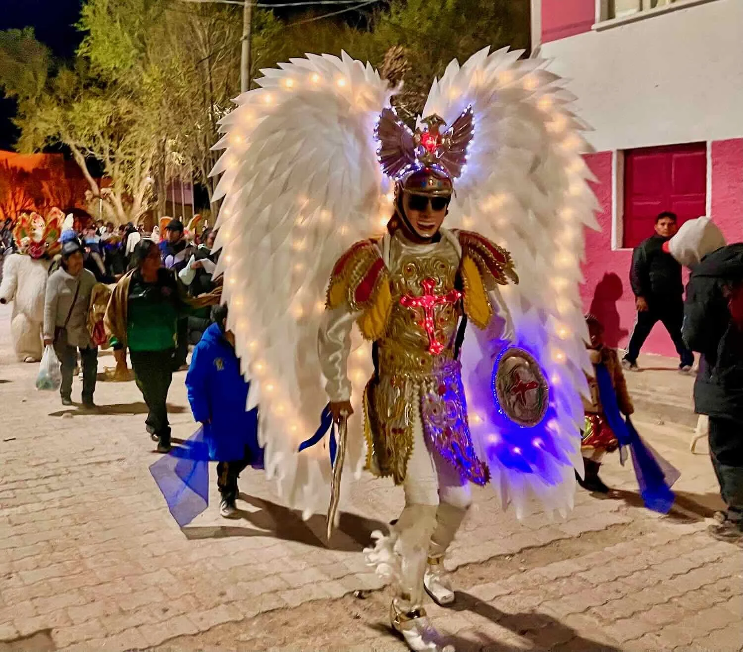 The Archangel Michael in a religious parade