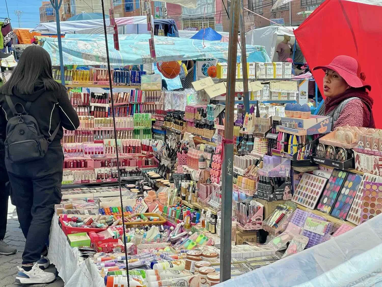 Cosmetics were popular items in the city markets.