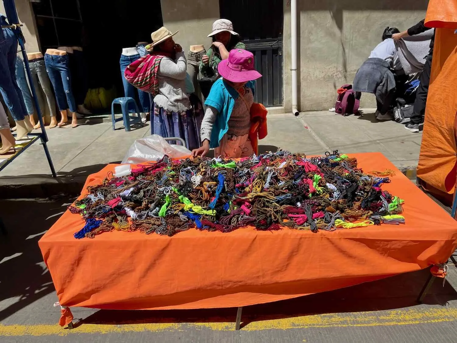 Of course, wherever there were shoes, there was a shoelace vendor nearby.