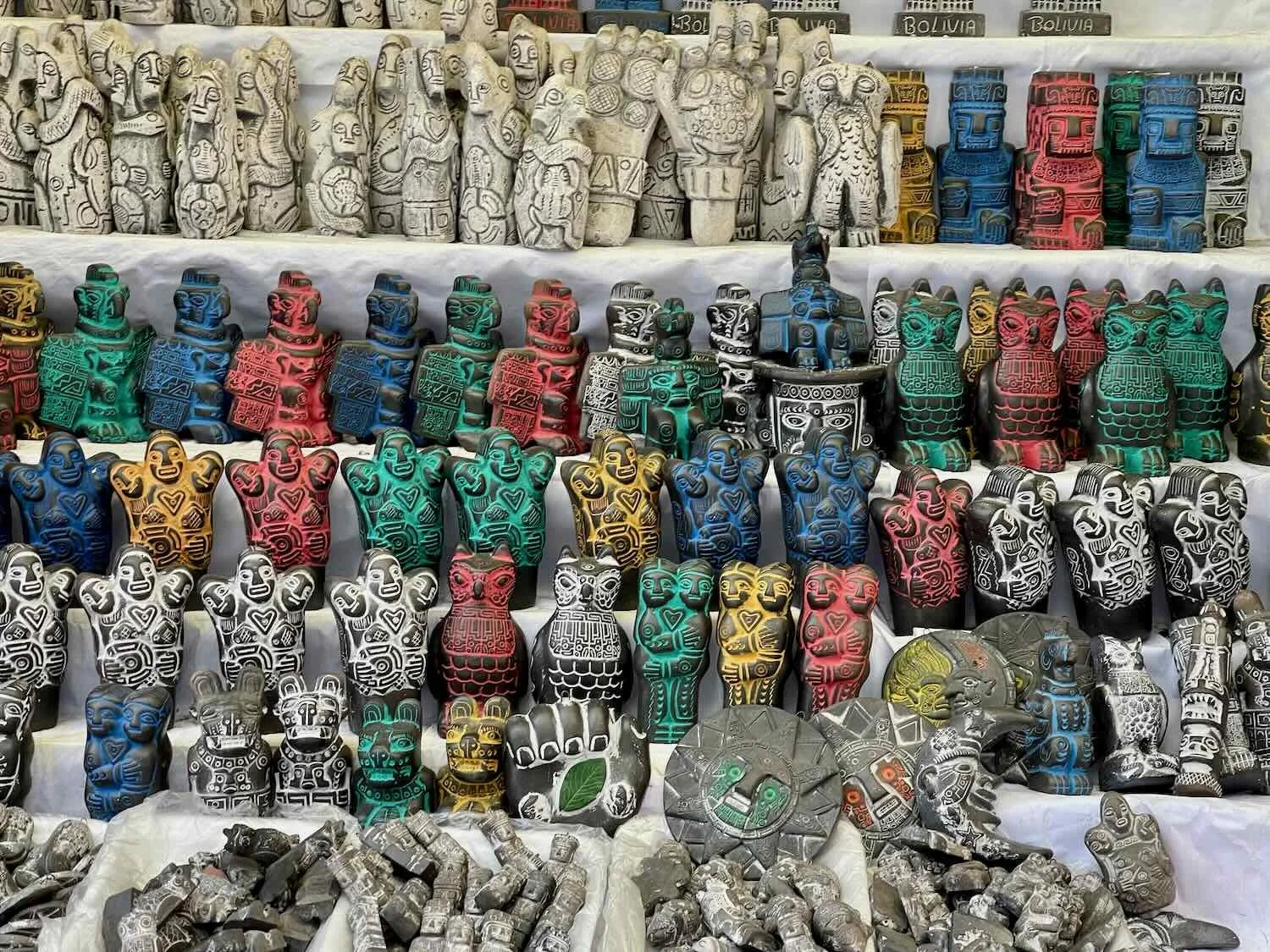A full range of good luck charms were for sale in the Witch's Market.