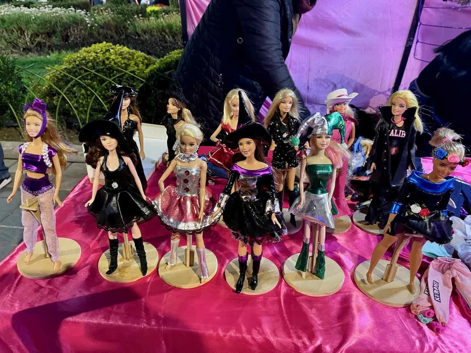 Even the Barbie dolls for sale were dressed up for Halloween