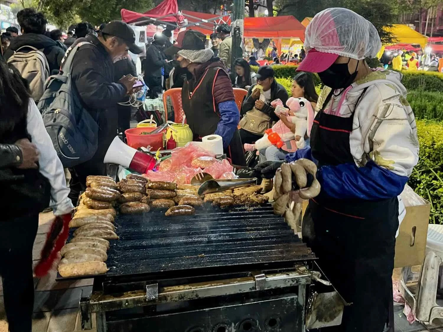 One of the favorite Halloween foods seemed to be grilled sausage.