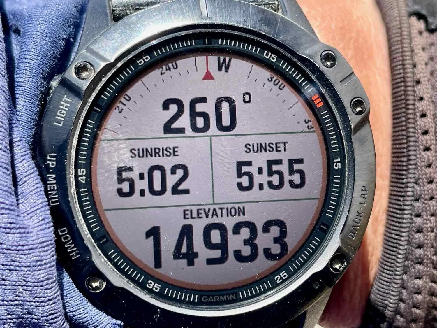 Highest point on the trip, so far (nearly 15,000 ft)