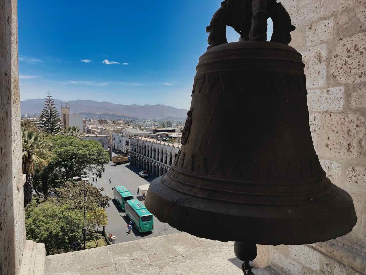 The buses below were getting blessed in a ceremony