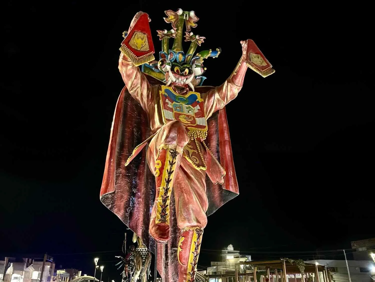 Statue of Diablada Dancer