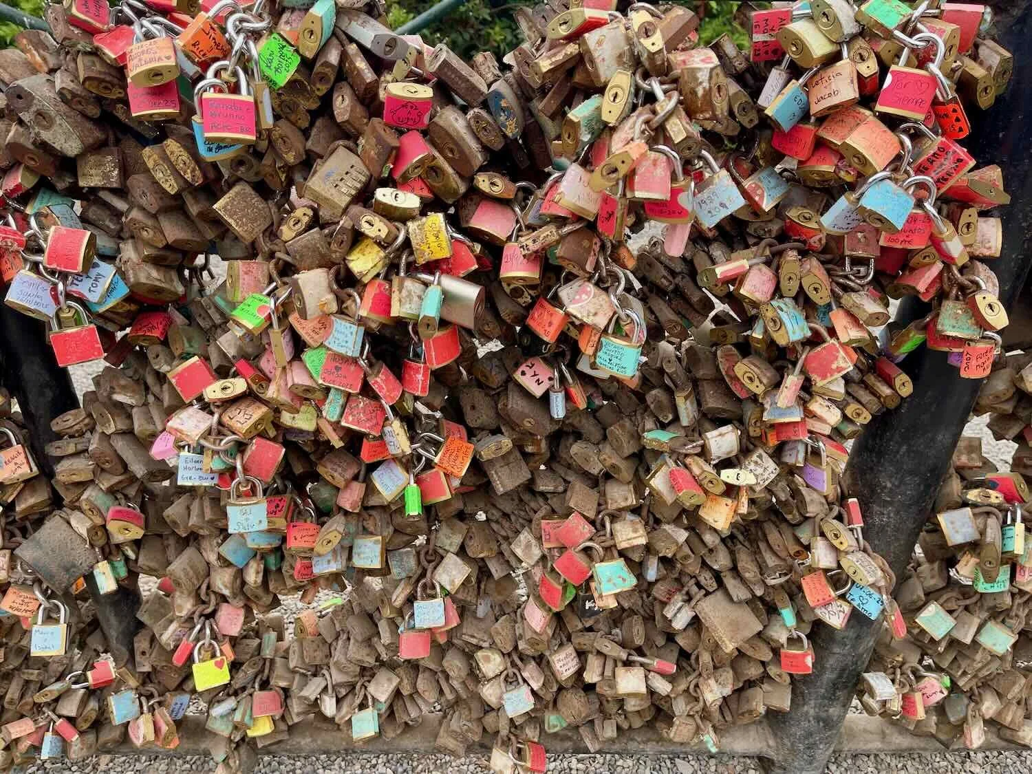 Thousands of Love Locks at the Parque del Amor