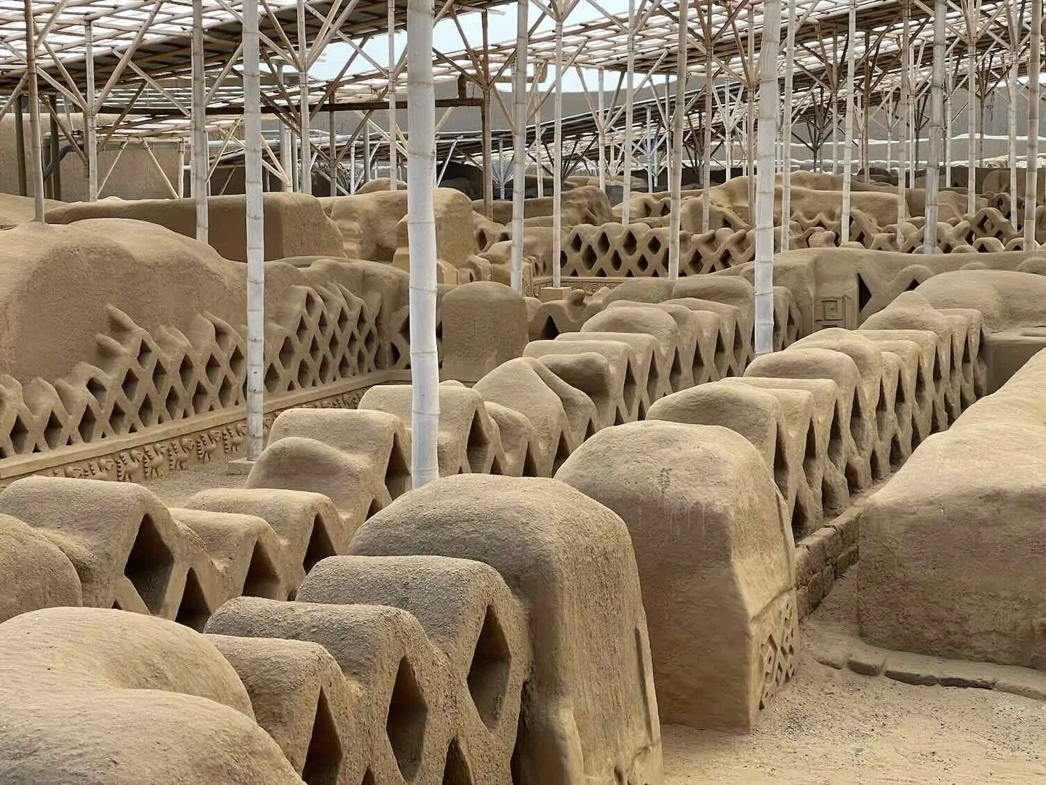 Fishnet motif walls, Chan Chan Archaeological Site