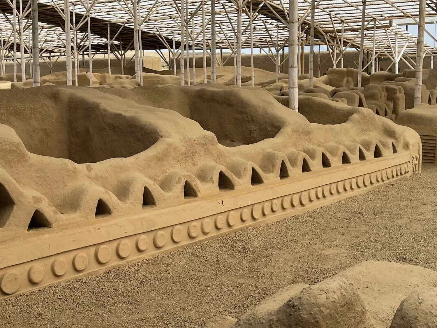 Storage niches with geometric designs, Chan Chan Archaeological Site