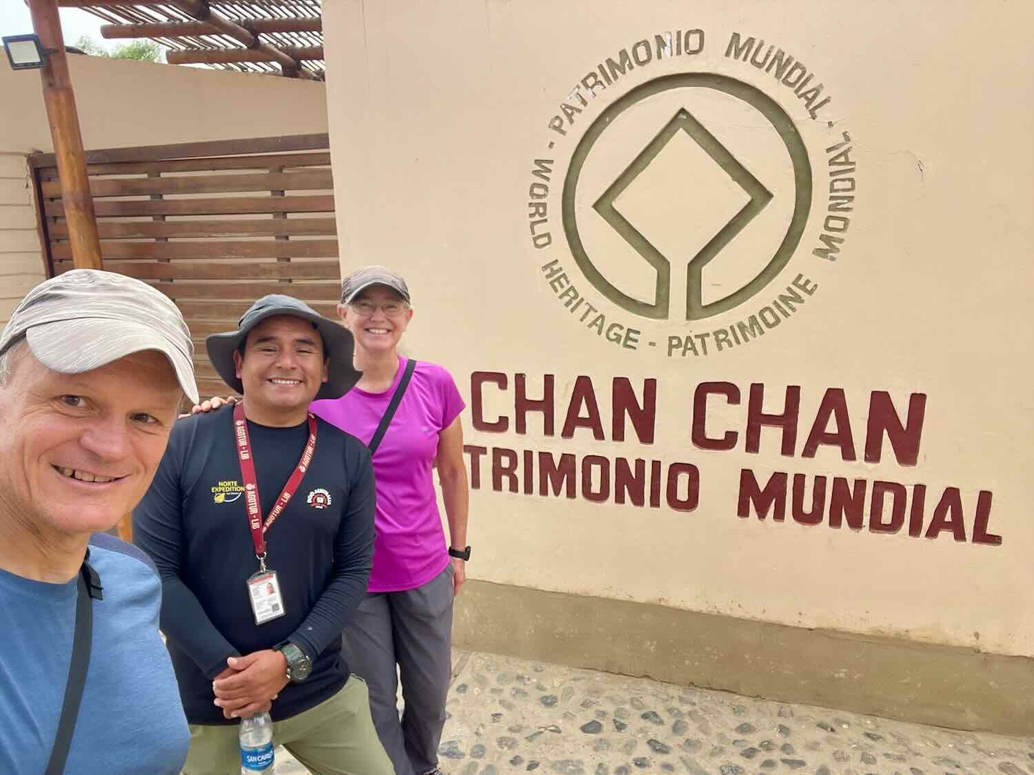 Our guide, Disler, at Chan Chan Archaeological Site