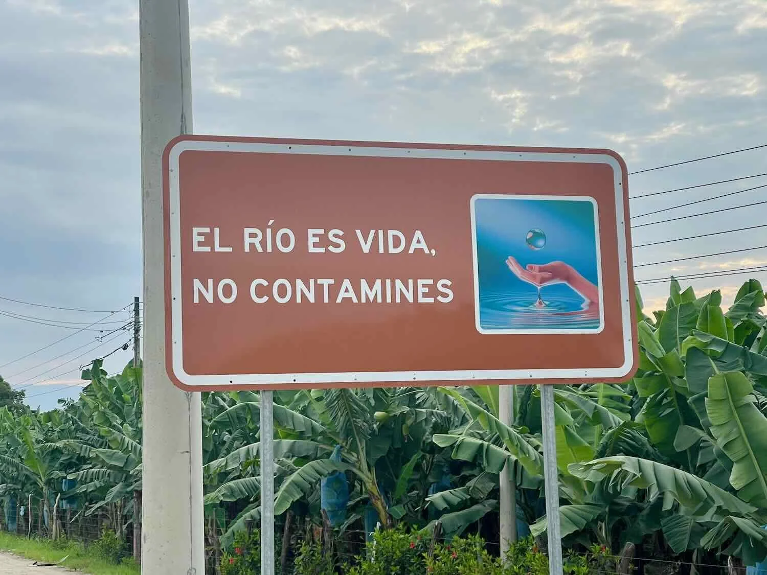 "The river is life. Don't contaminate it."