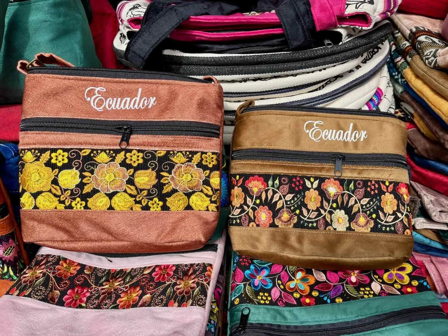Colorful, embroidered flowers were especially popular