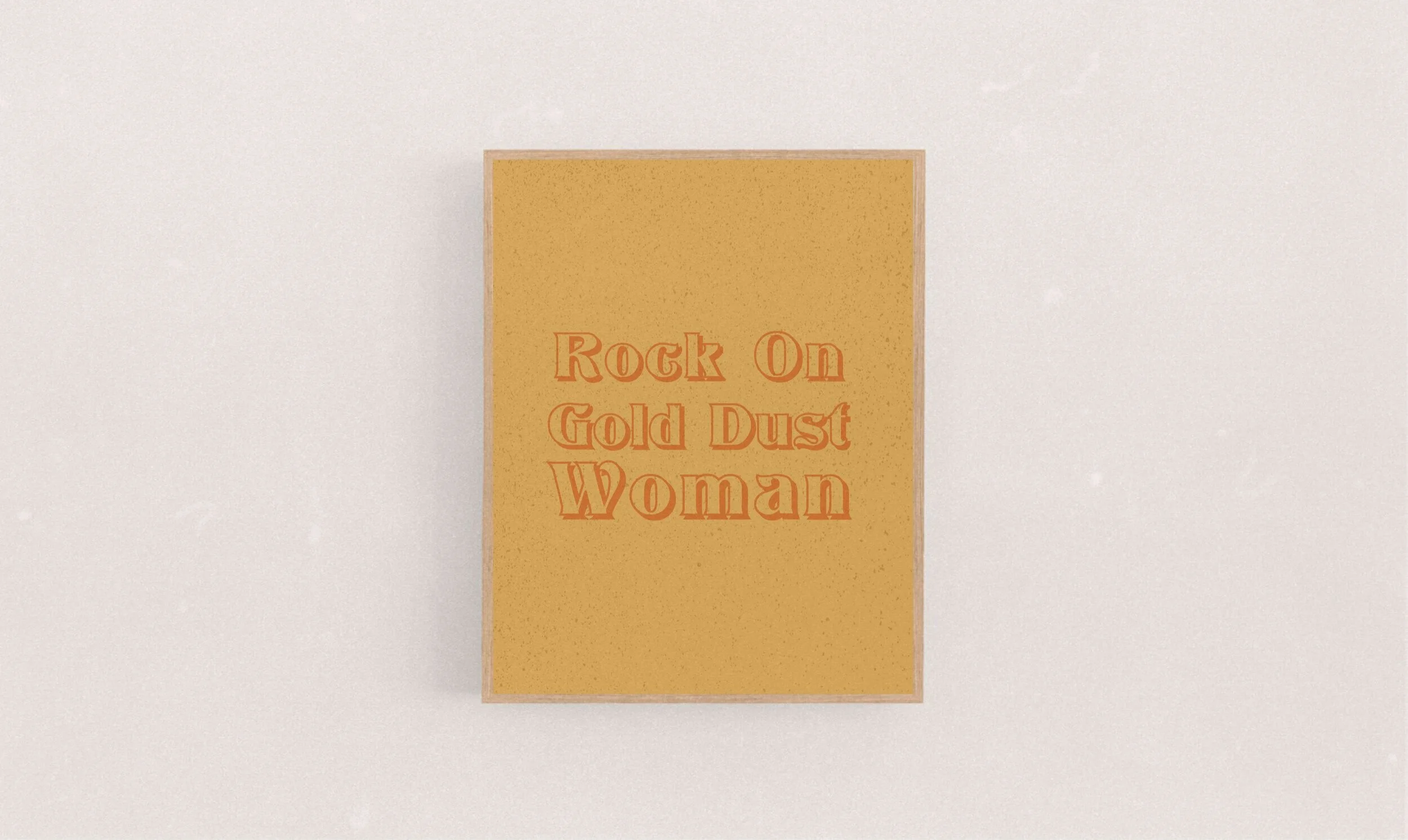 Gold Dust Woman Retro Print