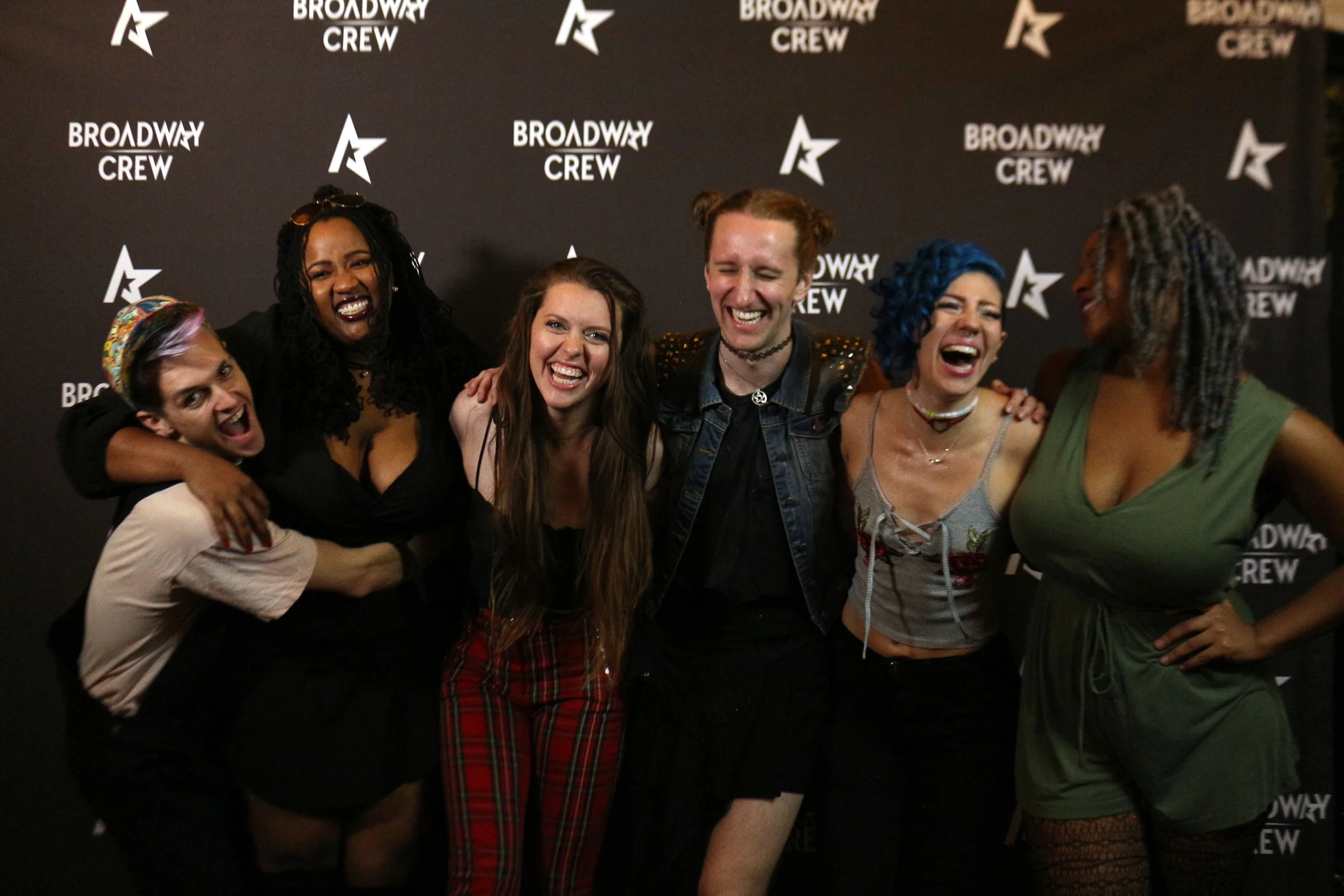 The Neon Coven celebrating at Broadway Crew’s One Year Anniversary blow out!