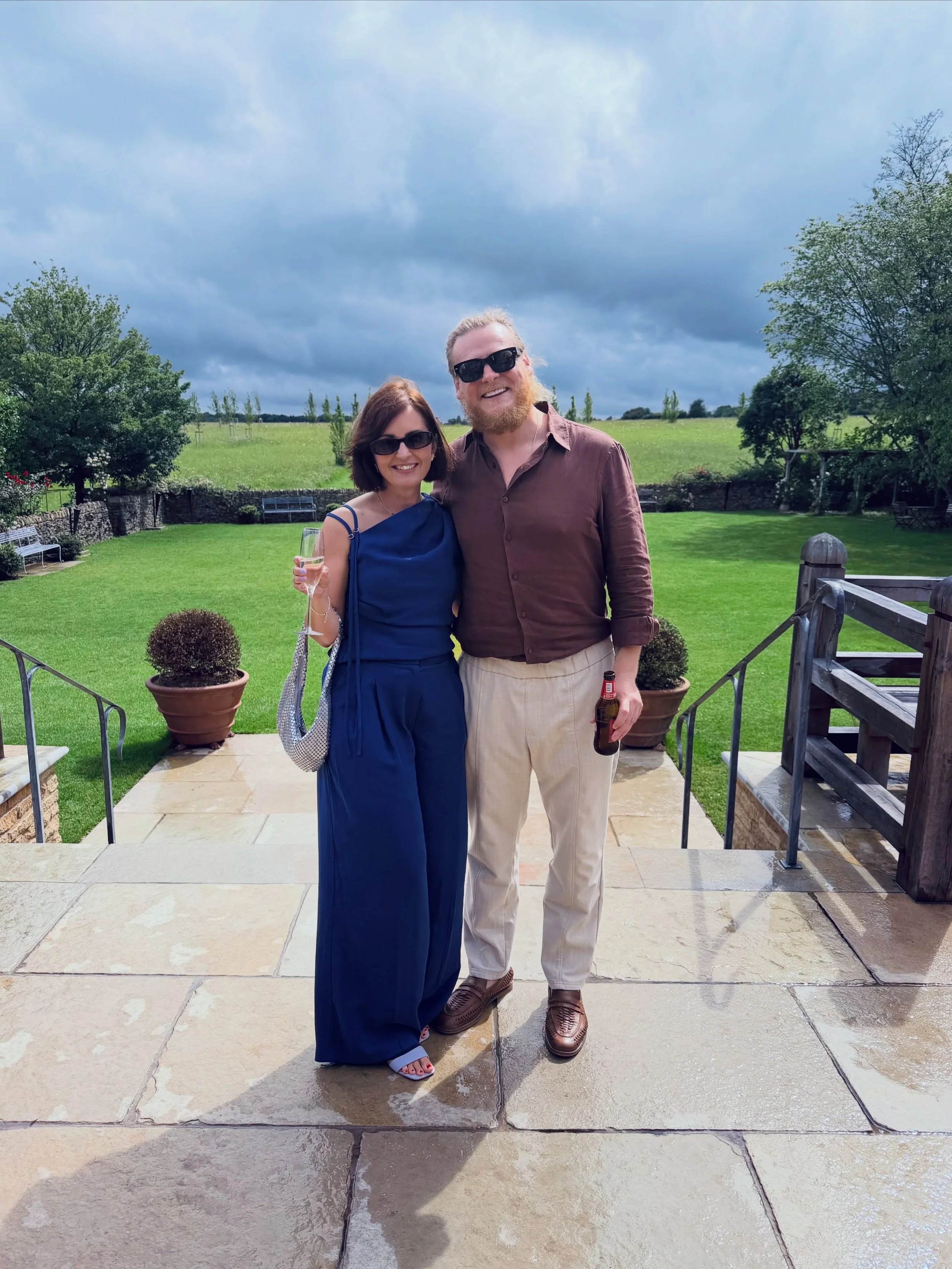 Our first night away from the babe 🥹💙

Celebrating the gorgeous Mr &amp; Mrs Imber @jamesimber @shannonmatthews8 💍 thanks for having us share your beautiful day with you! 

And a big shoutout to my sis @kjbirdy for looking after our little honey, 