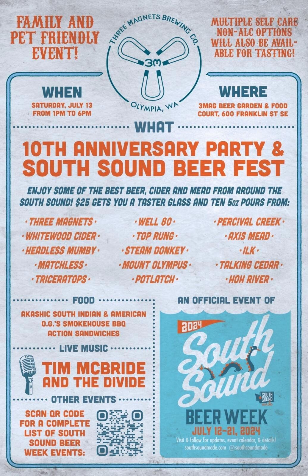 Three Magnets Brewing : 10th Anv. Party and South Sound Beer Fest