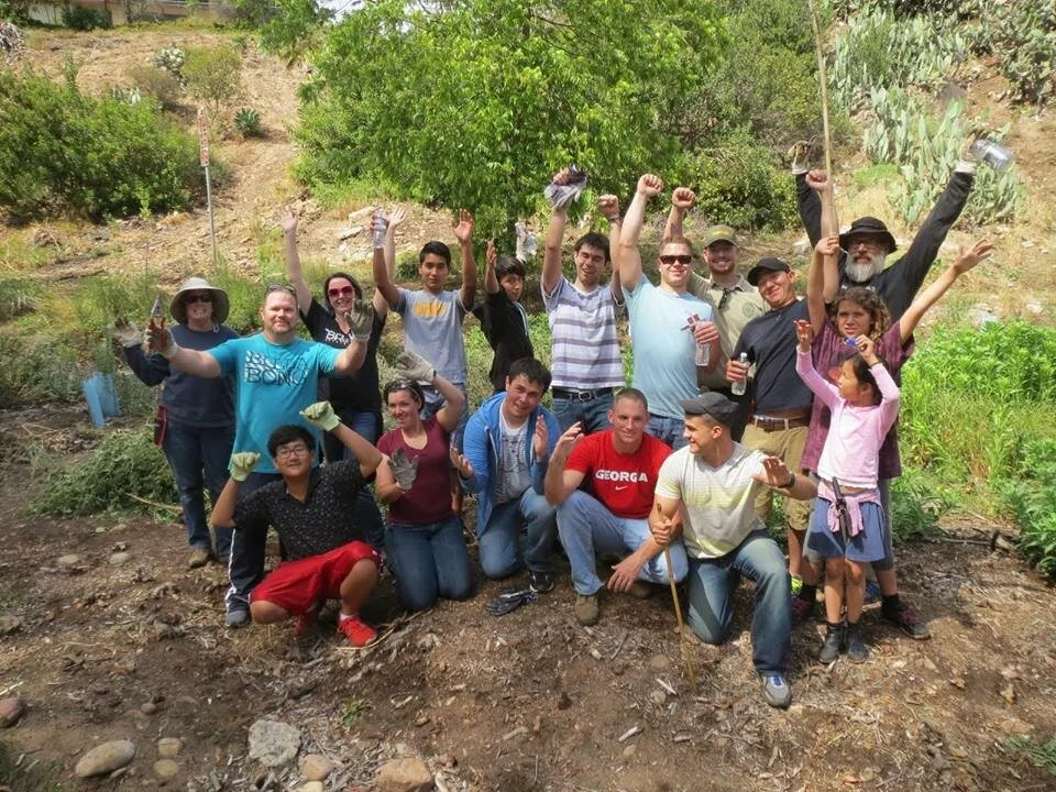 group shot of volunteers