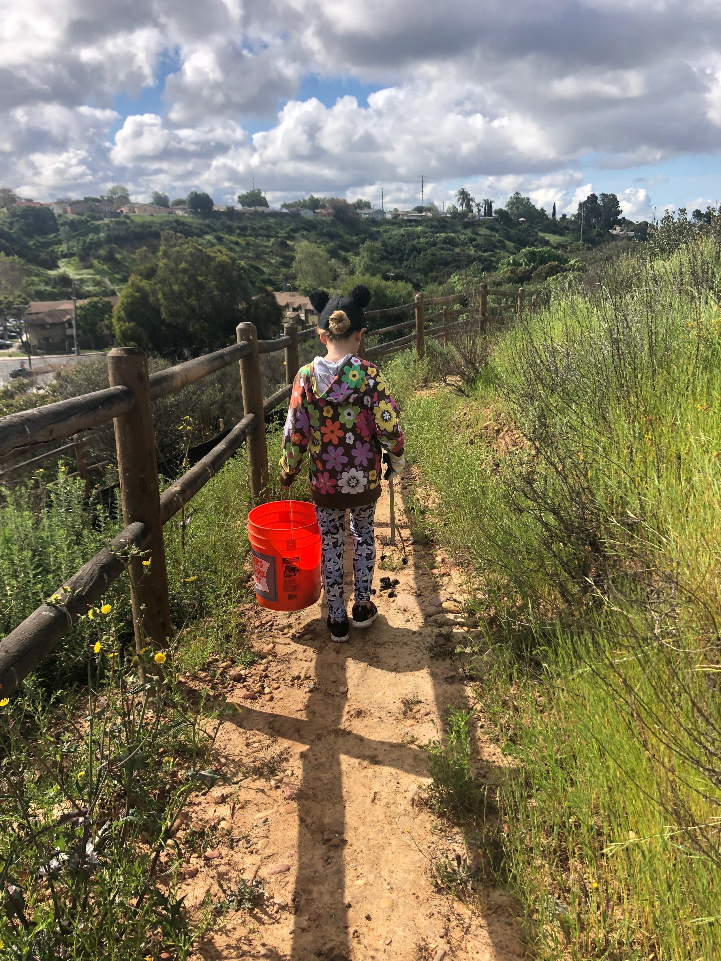 walking the trail with our volunteers
